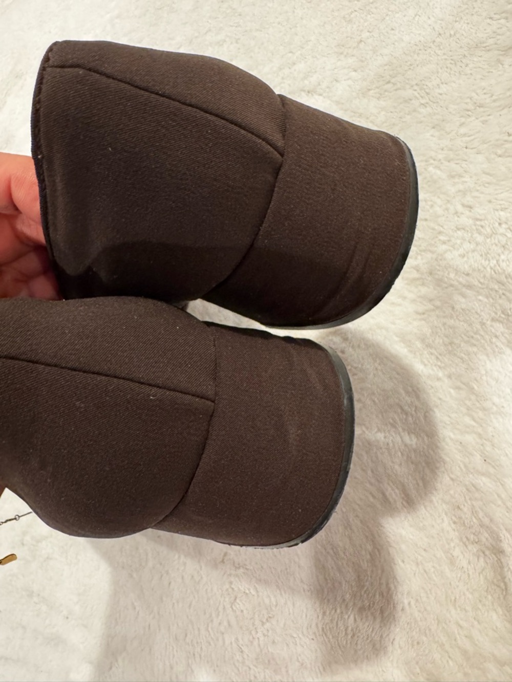 Prada Dark Brown Square-Toe Low Heel shoes - Picture 4 of 6